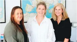  ?? ?? From left, Chelsea Ambrose, Jess Parsons and Jo Daniels of Travel Plus Warragul can look after all your travel needs.