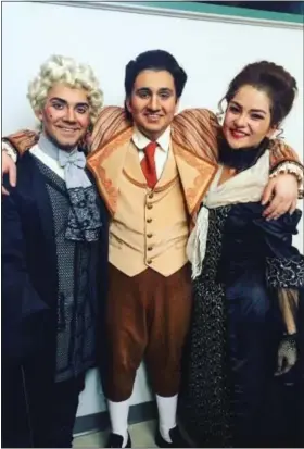  ?? COURTESY OF JENNIFER MAYER ?? Christophe­r “CJ” Hartung, left, performing in the opera “Le Nozze di Figaro” with Peabody Opera Theatre.