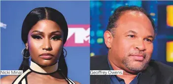  ?? Photos by AFP, AP and courtesy of Instagram.com/jurneebell and YouTube ?? Nicki Minaj. Geoffrey Owens.