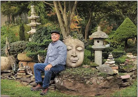  ?? Baltimore Sun/TNS/AMY DAVIS ?? Reistersto­wn, Md., resident David Boteach has been cultivatin­g his Japanese-style garden — which wraps around the front and back of his home — for more than 35 years.