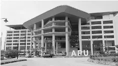  ??  ?? Photo shows the new APU campus in Kuala Lumpur.