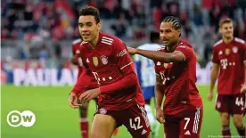  ??  ?? Jamal Musiala featured for Germany at Euro 2020 after picking them over England