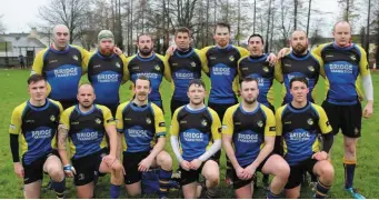  ??  ?? Midland Warriors’ senior side before a recent victory over Balbriggan