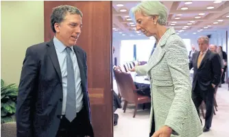  ?? Archivo ?? Dujovne, en las primeras negociacio­nes con Christine Lagarde