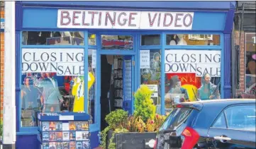  ??  ?? The closing down sale at Beltinge Video store