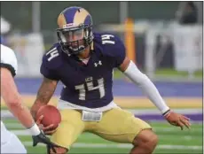  ?? PETE BANNAN — DIGITAL FIRST MEDIA FILE ?? West Chester University quarterbac­k AJ Long returned from a one-game absence due to injury and helped the Golden Rams top Kutztown.