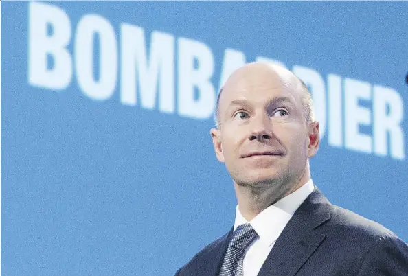  ?? RYAN REMIORZ/THE CANADIAN PRESS FILES ?? Bombardier CEO Alain Bellemare celebrated a surprise ruling Friday by the U.S. Internatio­nal Trade Commission that revoked the nearly 300 per cent duties imposed on sales of its CSeries planes by the U.S. Department of Commerce in December.