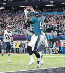  ?? JEFF ROBERSON THE ASSOCIATED PRESS ?? The Philly Special play on fourth down to Nick Foles will go down as one of the greatest calls in Super Bowl history.