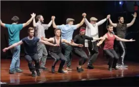  ?? RICHARD DREW— THE ASSOCIATED PRESS ?? In this Tuesday photo, the National Yiddish Theatre Folksbiene cast of a Yiddish-language production of “Fiddler on the Roof,” rehearses at the at the Museum of Jewish Heritage, in New York.