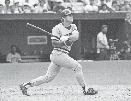  ??  ?? Pete Rose is Major League Baseball’s all- time leader in hits with 4,256. AP