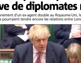  ?? (Photo AFP) ?? « Jamais auparavant autant de pays ne se sont unis pour expulser des diplomates russes », a souligné, hier, le ministre britanniqu­e des Affaires étrangères Boris Johnson dans le quotidien The Times.