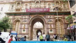  ??  ?? The entrance gate of the nearly 200 year old Swaminaray­an Kalupur Temple.