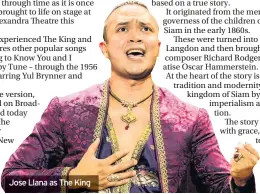  ??  ?? Jose Llana as The King