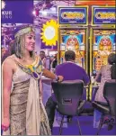  ?? L.E. Baskow Las Vegas Review-journal ?? Games are on display in the IGT exhibition space during 2019’s Global Gaming Expo. IGT is in a partnershi­p to distribute skill-based games.