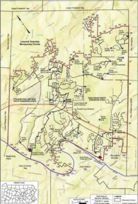  ?? SUBMITTED PHOTO ?? Map in Public Document submitted by Aqua PAThis map of the Limerick sewer system, submitted as evidence to the Public Utility Commission by Aqua PA, shows that most of the township, with the exception of the northwest corner, is hooked into the sewer system.