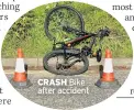  ??  ?? CRASH Bike after accident