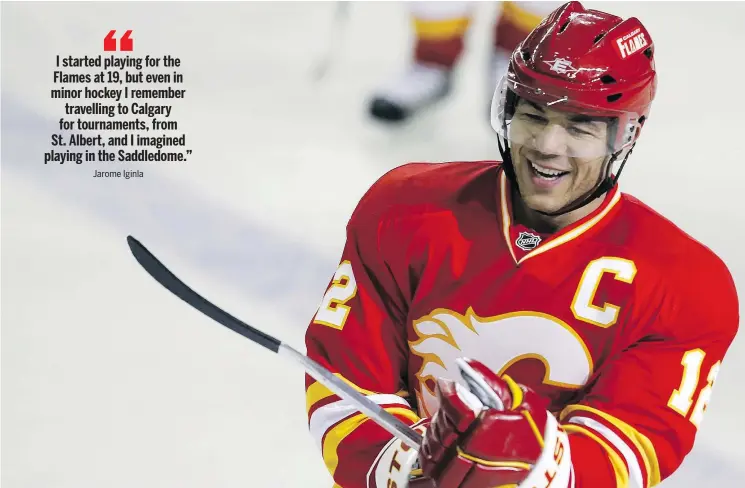  ?? AL CHAREST/FILES ?? Former Flames captain Jarome Iginla spent 16 seasons in Calgary as part of what should wind up being a Hall of Fame career.