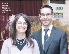  ??  ?? Rabbi Daniel Sturgess with wife Alli