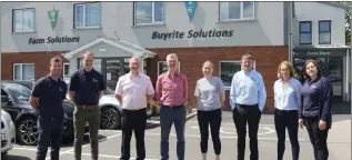  ??  ?? The Buyrite Solutions team (from left): John Codd, Sean O’Connor, Robert Levingston­e, Joe Rowe (MD), Claire Cullen, Pat Doran, Bridget Byrne and Eleanor Ryan.