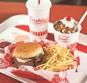  ?? COURTESY PHOTO ?? Freddy’s Frozen Custard & Steakburge­rs Combo Meal