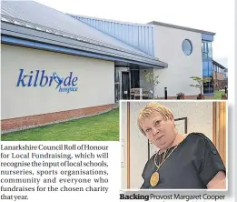  ?? ?? Backing Provost Margaret Cooper is supporting the new initiative which will begin by supporting Kilbryde Hospice