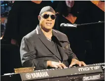  ?? KEVIN MAZUR/GETTY IMAGES ?? Stevie Wonder was one of many stars who performed during the Hand in Hand telethon Tuesday, which raised funds for those hit by hurricanes Harvey and Irma.