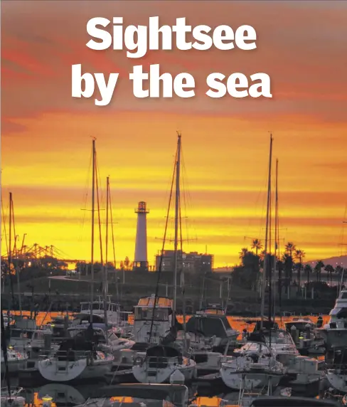  ?? Deborah Wall Las Vegas Review-Journal ?? Sunset over the marina in Rainbow Harbor at Long Beach.