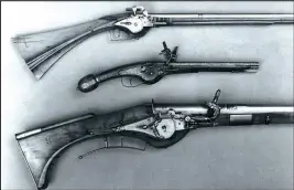  ??  ?? 英国内战期间采用的3­种簧轮枪