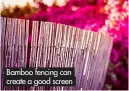  ?? ?? Bamboo fencing can create a good screen