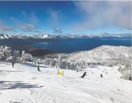  ?? Courtesy Heavenly Mountain Resort 2017 ?? Conditions this weekend at Heavenly and other Lake Tahoe resorts could be as good or better than they were in November.