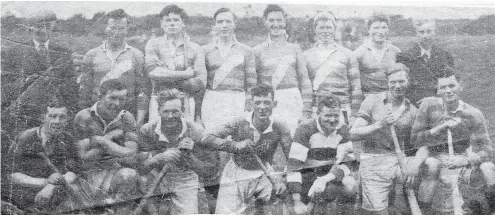  ??  ?? The picture taken almost 40 years ago shows: back row l-r: Joe Lomasney, Bobbie Buttimer, Dave Hyland, Pad
O’Brien, John O’Brien, Jim Hyland, Paddy Russell and Con Donovan. Front row l-r: Peter Hogan, Tim McCormack, Ned Carey, Jack Kearney, Jimmy Hanlon, Lar Sheehan and
Mossie Hyland.