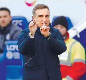  ??  ?? Carvalhal assumiu o Swansea quatro dias após sair do Wednesday