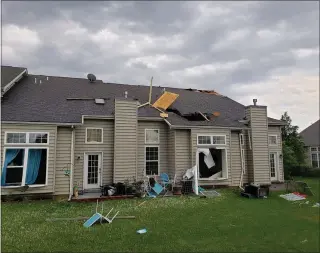  ?? MEDIANEWS GROUP ?? A home in Caernarvon Township, Berks County, is damaged after a tornado touched down in May 2019.