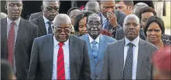  ??  ?? BROTHERLY SUPPORT: Zimbabwean President Robert Mugabe and his entourage arrive in Pretoria for a state visit to South Africa