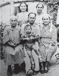  ?? ?? Far from home: Adile Medzhitova’s family in the 1950s