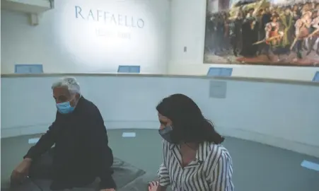  ??  ?? Organizers say they’ll keep the Raphael show open nearly around the clock to let as many people as possible see the Renaissanc­e master’s work.