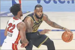  ?? Mike Ehrmann / Getty ?? Lebron James has lost five playoff games when scoring 40 points or more, including Game 5 vs. Jimmy Butler and Miami.