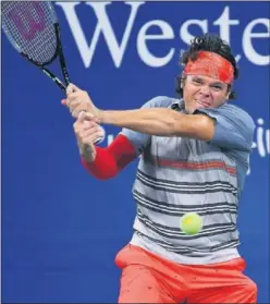  ??  ?? Milos Raonic, en el partido contra Andy Murray en el Masters.