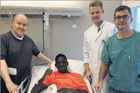  ?? FOTO: FCB ?? Dembélé, en Finlandia con los doctores Orava, Lampainen y Pruna