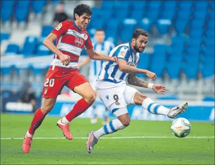  ?? FOTO: GETTY ?? Real Sociedad y Granada, ambos en plena lucha por un billete para la Europa League de la temporada 2020-2021