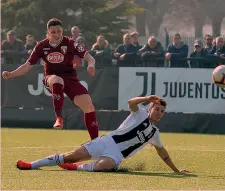  ?? IPP ?? Il tiro con cui Vincenzo Millico ha realizzato l’1-0 nel derby. Diciotto anni, torinese, l’attaccante del Toro Primavera in questa stagione ha già realizzato 24 gol in 17 partite