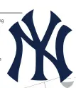  ?? ?? The Yankees have used several logo variations. The interlocki­ng NY was originally designed by Tiffany & Co. as part of a medal of valor presented to a New York City police officer who survived being shot in the line of duty in 1877.