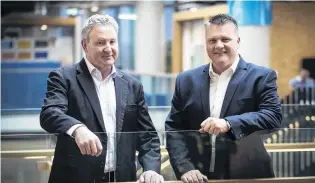  ?? PHOTO: JASON OXENHAM ?? Facing the future . . . Fonterra chairman John Monaghan (left) and chief executive Miles Hurrell at the Fonterra offices in Auckland.