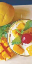  ?? ?? Mango lassi is perfect for cooling off on a hot day. –