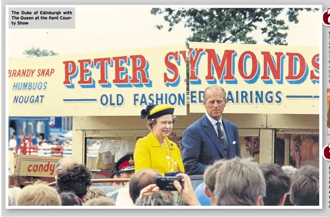  ??  ?? The Duke of Edinburgh with The Queen at the Kent County Show