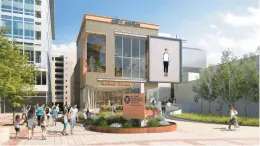  ?? COURTESY DA VINCI SCIENCE CENTER ?? A rendering shows the future Da Vinci Science Center at the PPL Pavilion in downtown Allentown. This is a view of the Hamilton Street entrance.