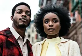  ??  ?? Touching: Stephan James and KiKi Layne in If Beale Street Could Talk