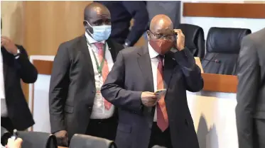  ?? ITUMELENG ENGLISH African News Agency (ANA) ?? FORMER president Jacob Zuma at the Commission of Inquiry into State Capture yesterday. |