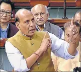  ?? PTI ?? Rajnath Singh said the decision to move the noconfiden­ce motion ▪ against the Modi government was illconceiv­ed