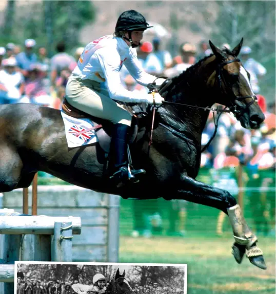  ??  ?? With Lucinda Green, the extraordin­ary Regal Realm rose from an Australian stock horse to Olympic medallist (above) and Badminton winner (left)